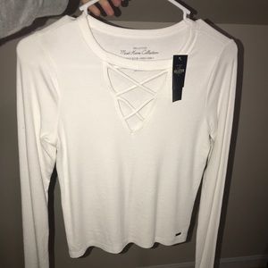 NWT White Longsleeve Hollister Shirt